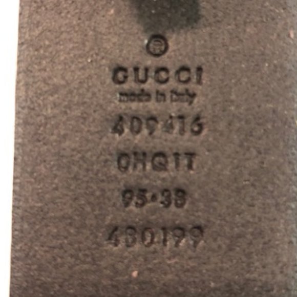 GUCCI Calfskin Embossed Double G Belt - Picture 4 of 5